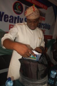 Dignitary at the scholarship award